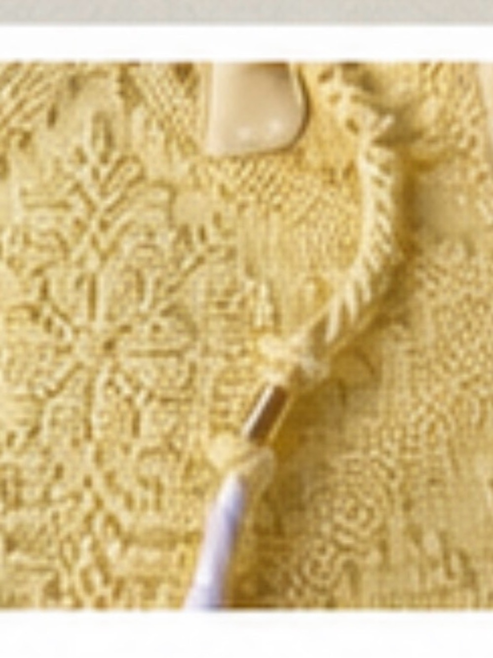 Vince  Camuto Spring-Summer New Yellow Textured Tote Bag - Women's Handbag - Picture 6 of 7